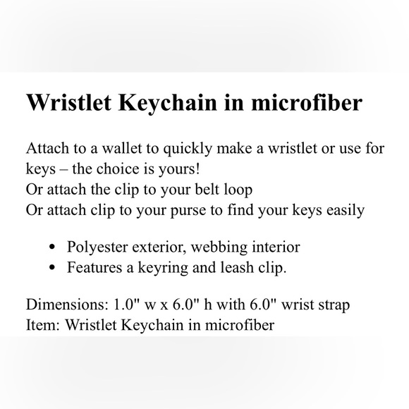 Vera Bradley Wristlet Keychain-Carbon Gray-NWT - Picture 4 of 4